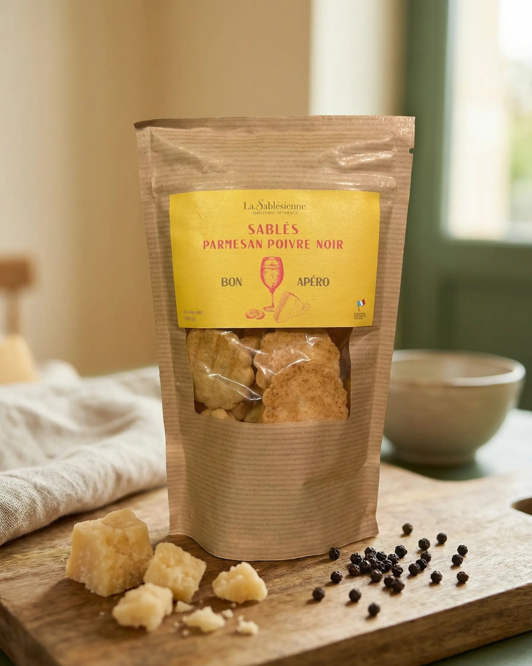 Småkager med parmesan og peber – 105 g